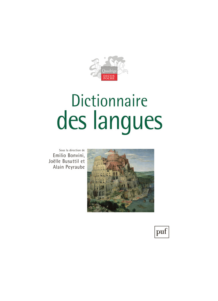 Dictionnaire des langues -  Collectif - PUF