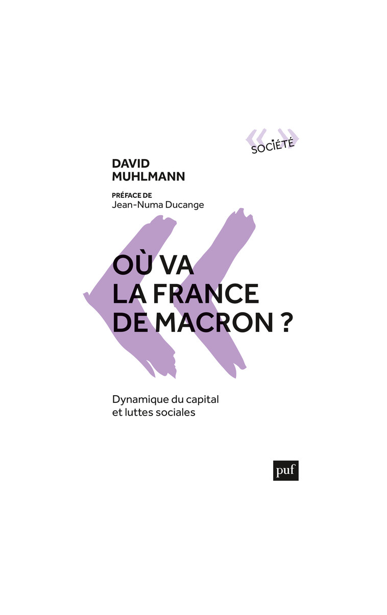 Où va la France de Macron ? - David Muhlmann - PUF