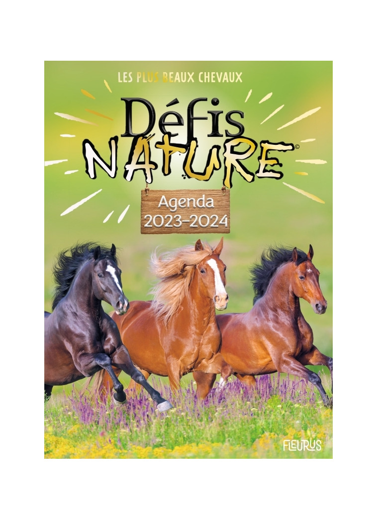 Agenda Défis Nature 2023-2024 - Chevaux - Aurore Meyer - FLEURUS