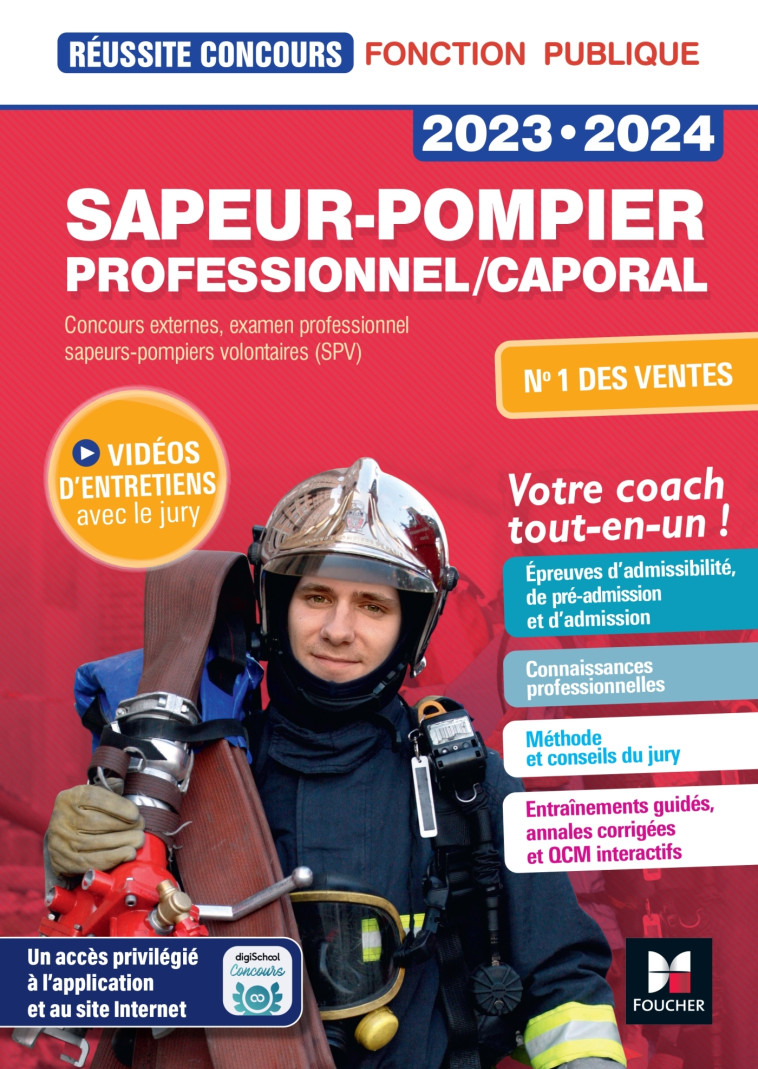 Réussite Concours Sapeur-pompier professionnel/caporal - 2023-2024 - Préparation complète - Joël François - FOUCHER