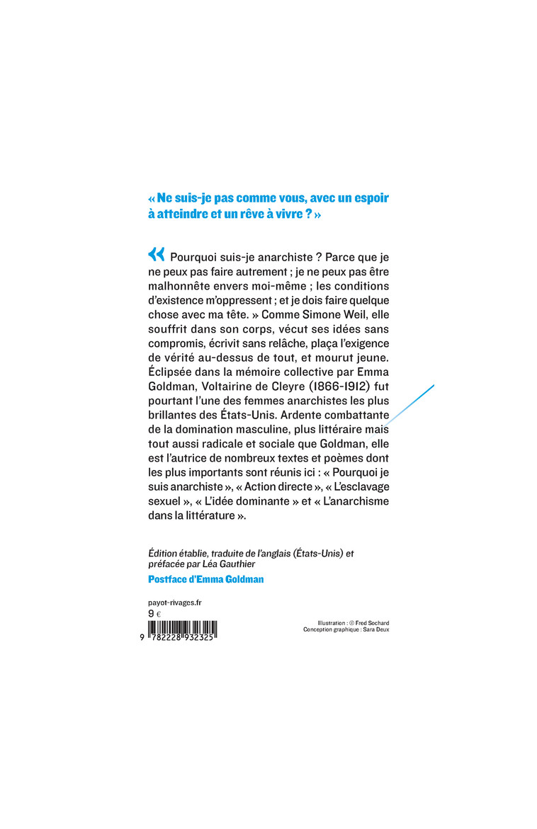 Y a-t-il plus fier et libre que nous ? - Voltairine De cleyre - PAYOT