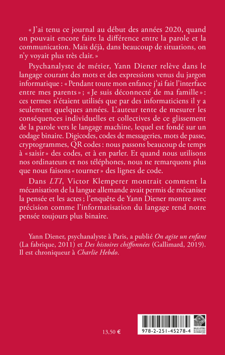 LQI - Yann Diener - BELLES LETTRES