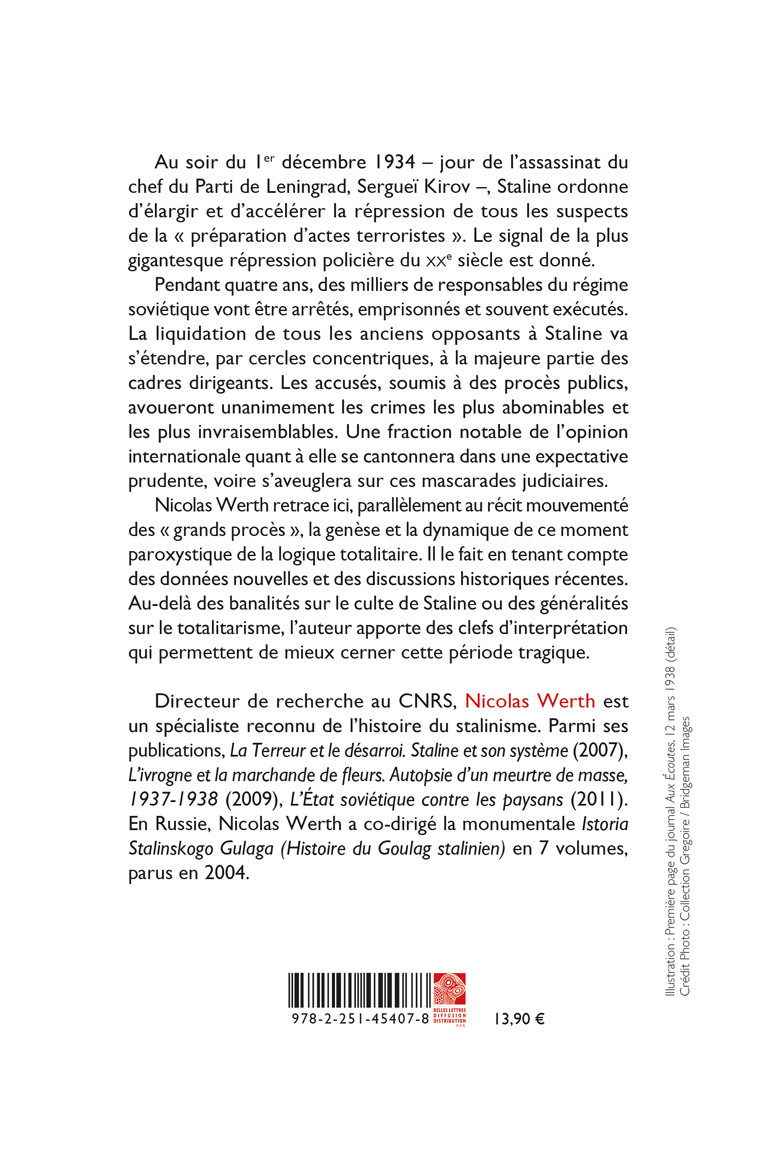 Les Procès de Moscou - Nicolas Werth - BELLES LETTRES