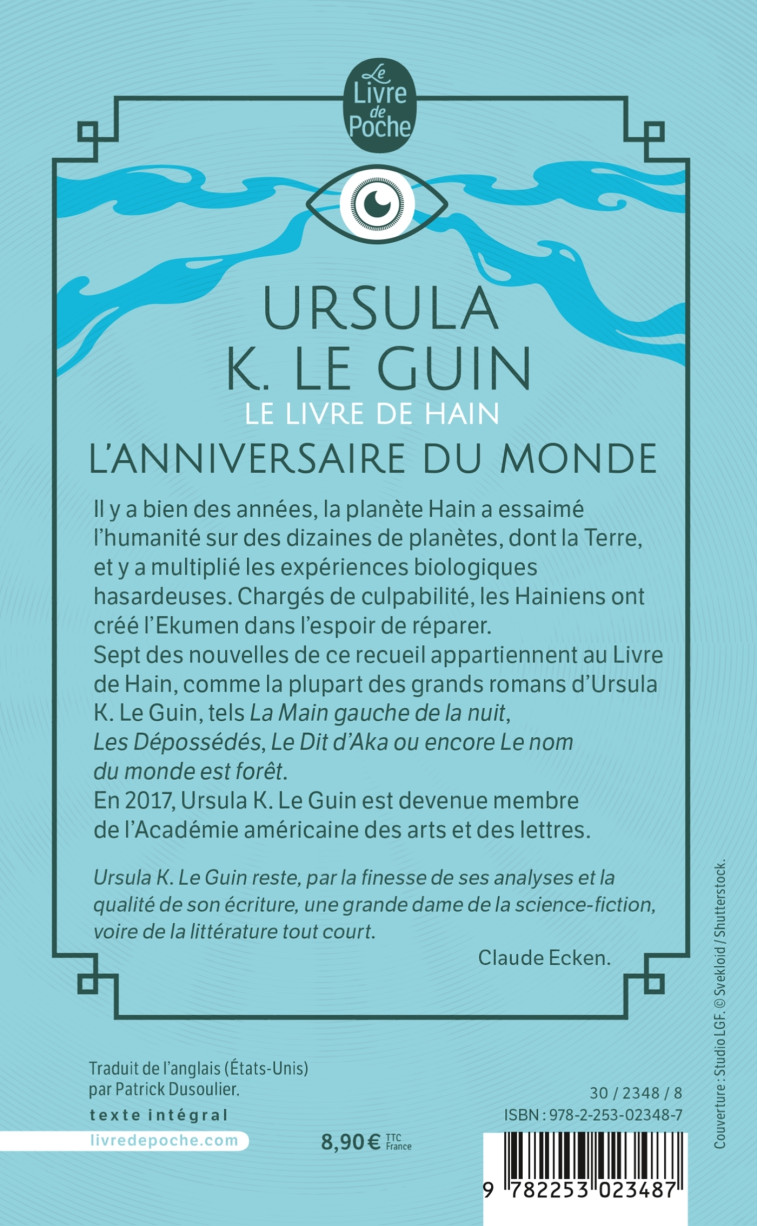 L'Anniversaire du monde (Le Livre de Hain) - Ursula Le Guin - LGF