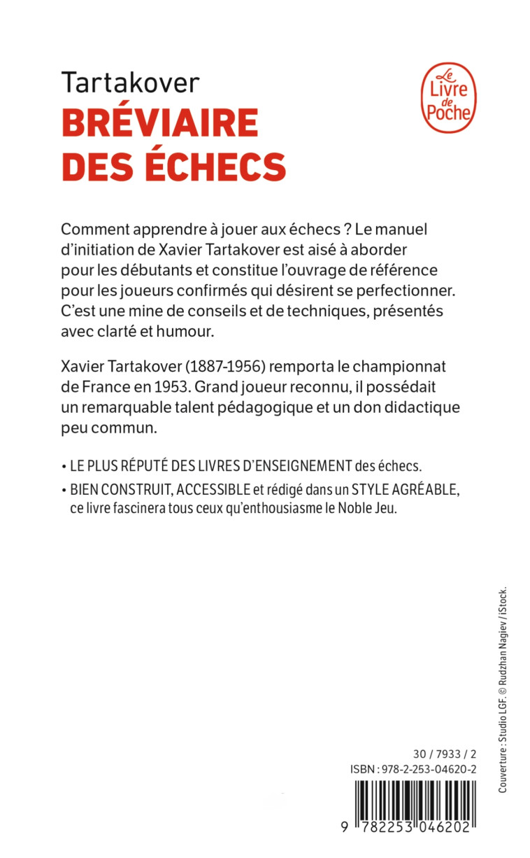 Le Bréviaire des échecs - Xavier Tartakover - LGF