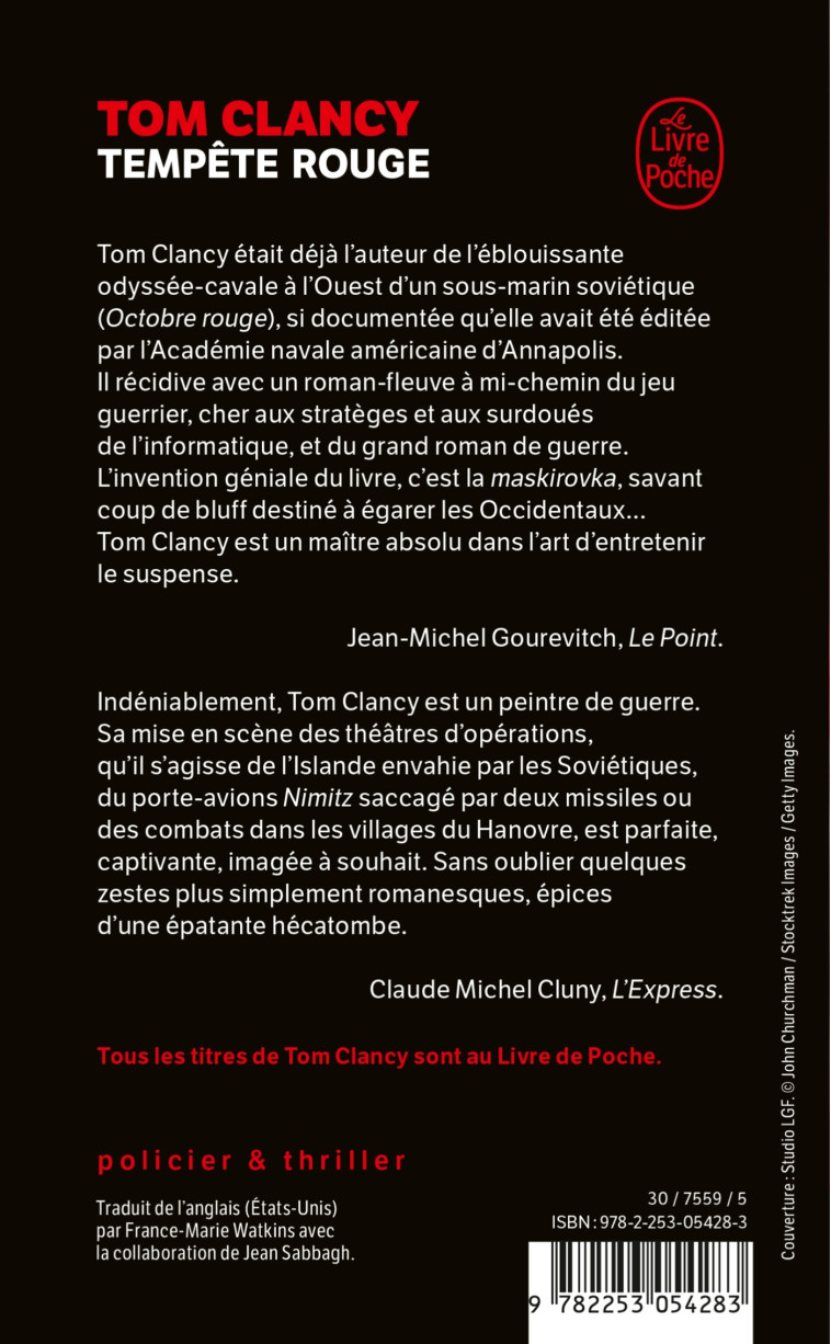 Tempête rouge - Tom Clancy - LGF