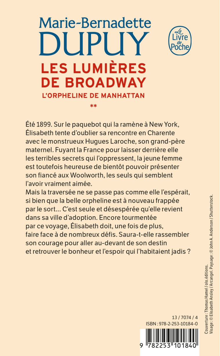 Les lumières de Broadway (L'Orpheline de Manhattan, Tome 2) - Marie-Bernadette Dupuy - LGF