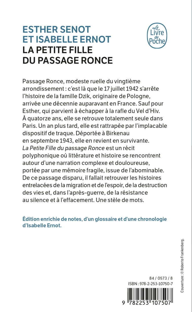 La Petite fille du passage Ronce - Esther Senot - LGF