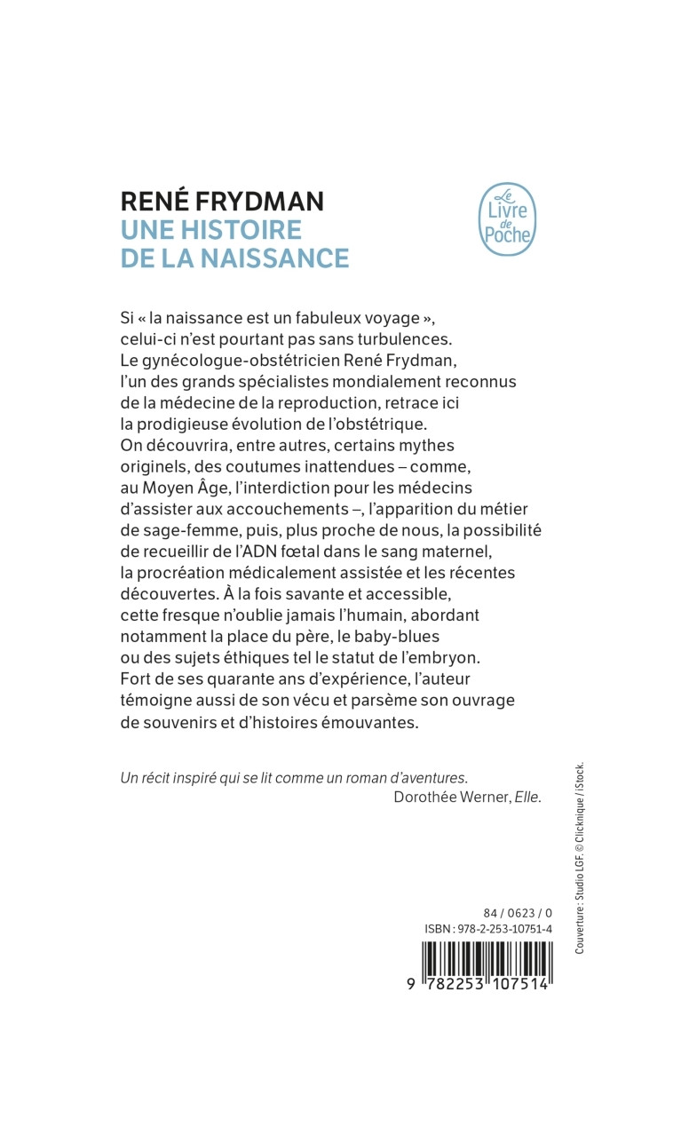 Une histoire de la naissance - René Frydman - LGF