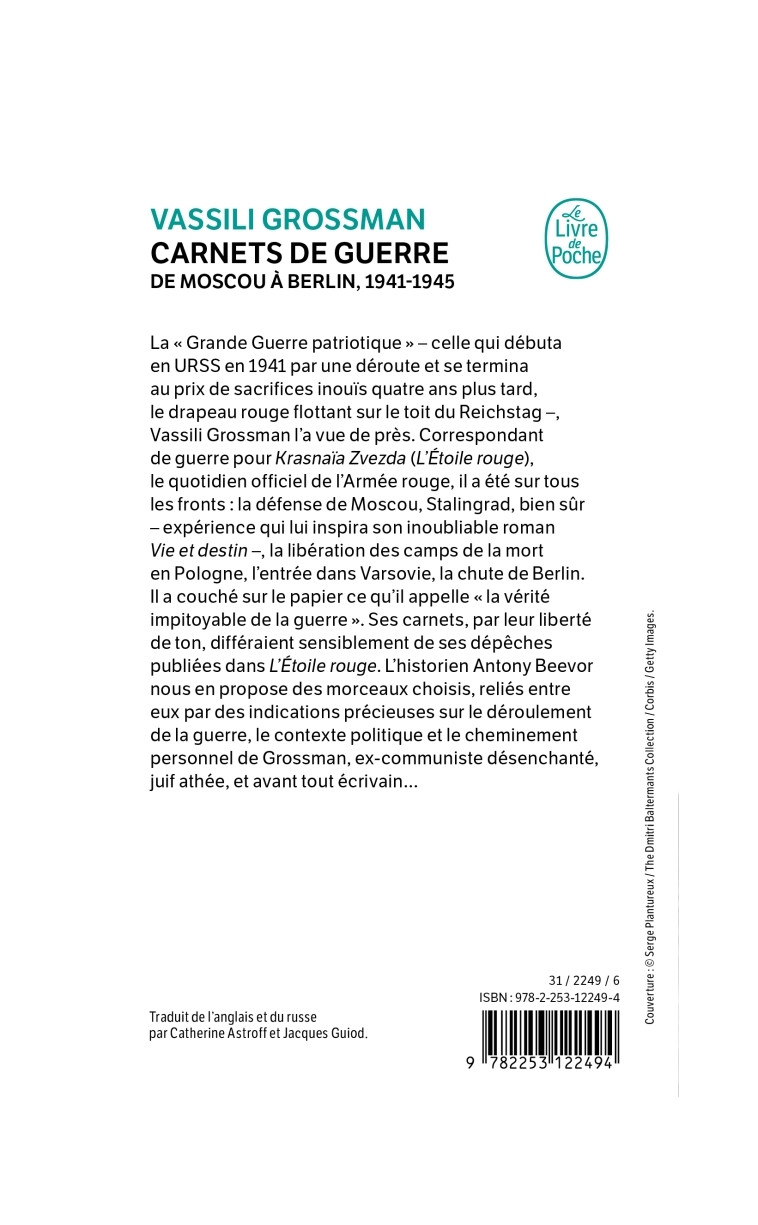 Carnets de guerre - Vassili Grossman - LGF