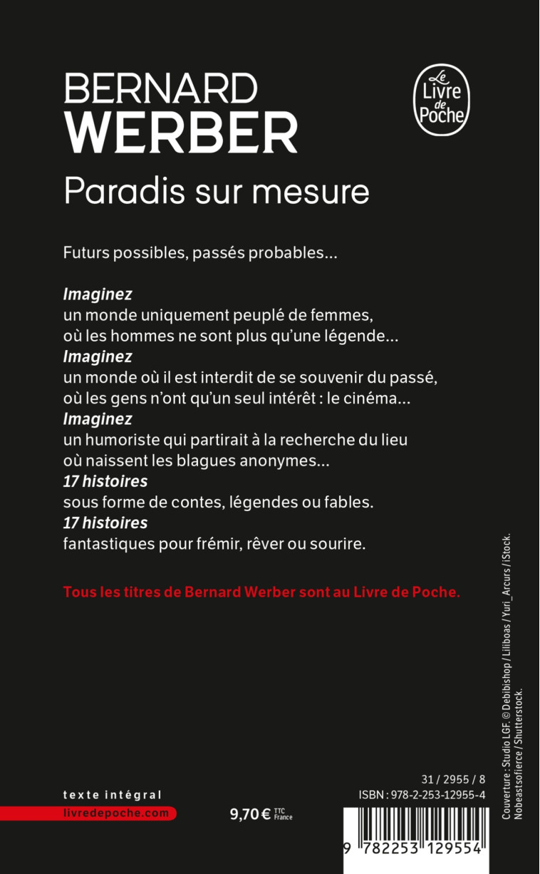 Paradis sur mesure - Bernard Werber - LGF