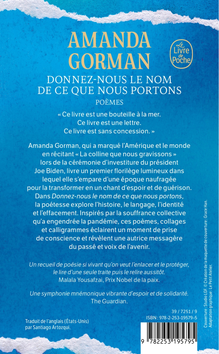 Donnez-nous le nom de ce que nous portons - Amanda Gorman - LGF