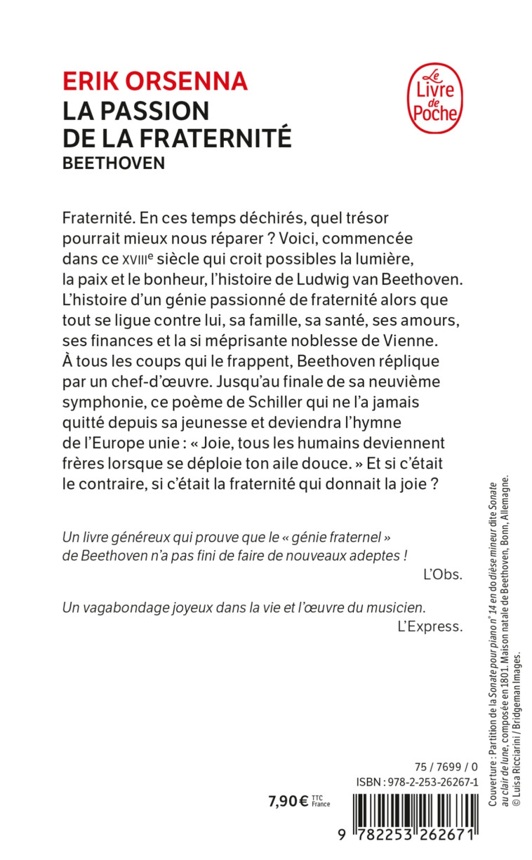 La passion de la fraternité - Erik Orsenna - LGF