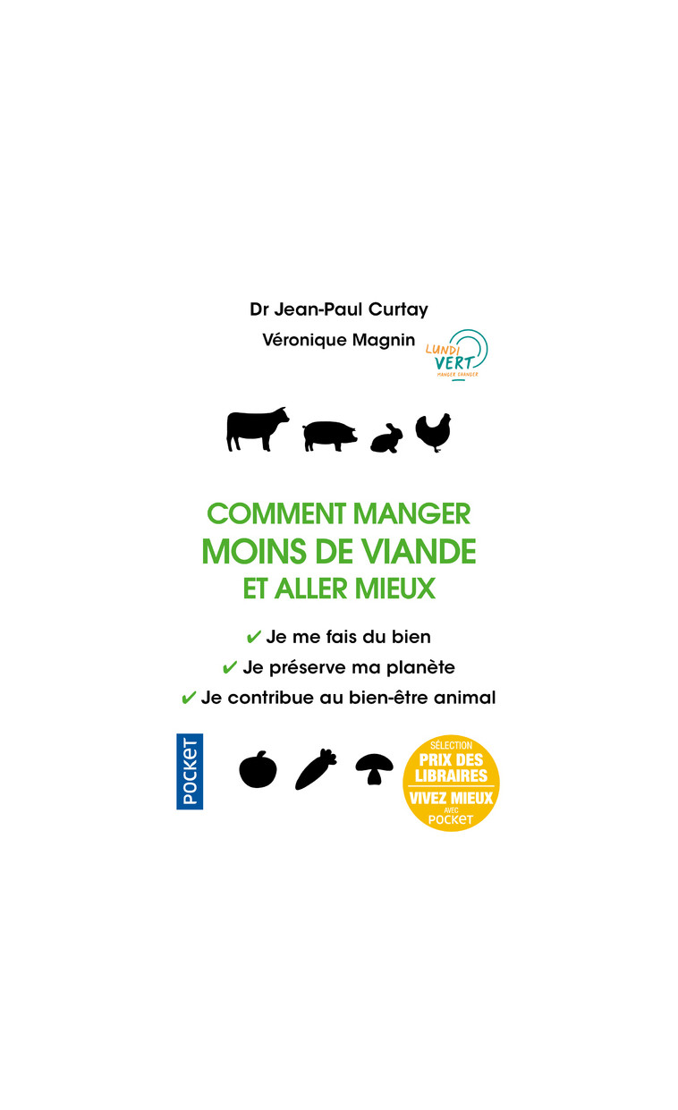 Comment manger moins de viande et aller mieux - Jean-Paul Curtay - POCKET