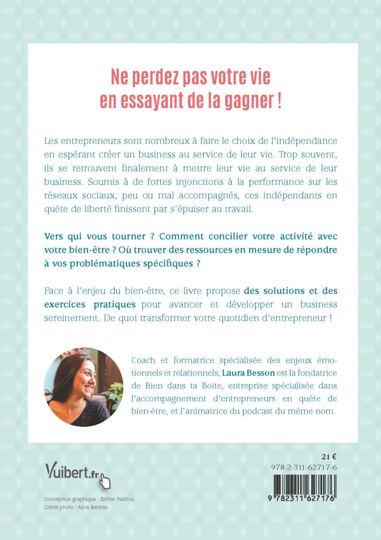 Transforme ta vie d’entrepreneur ! - Laura Besson - VUIBERT