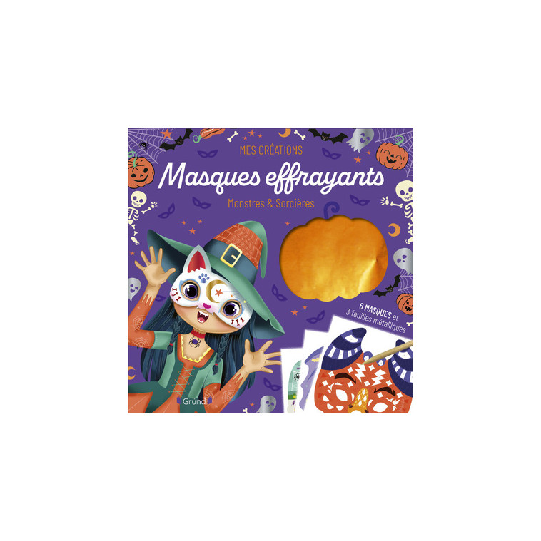 Pochette - Masques effrayants - Monstres et sorcières - Eugénie Varone - GRUND