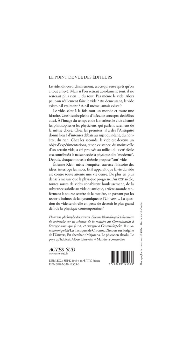 Ce qui est sans être tout à fait - Etienne Klein - ACTES SUD