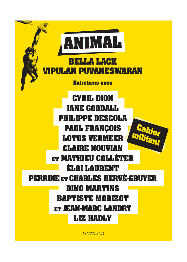 Animal : cahier militant - Cyril Dion - ACTES SUD