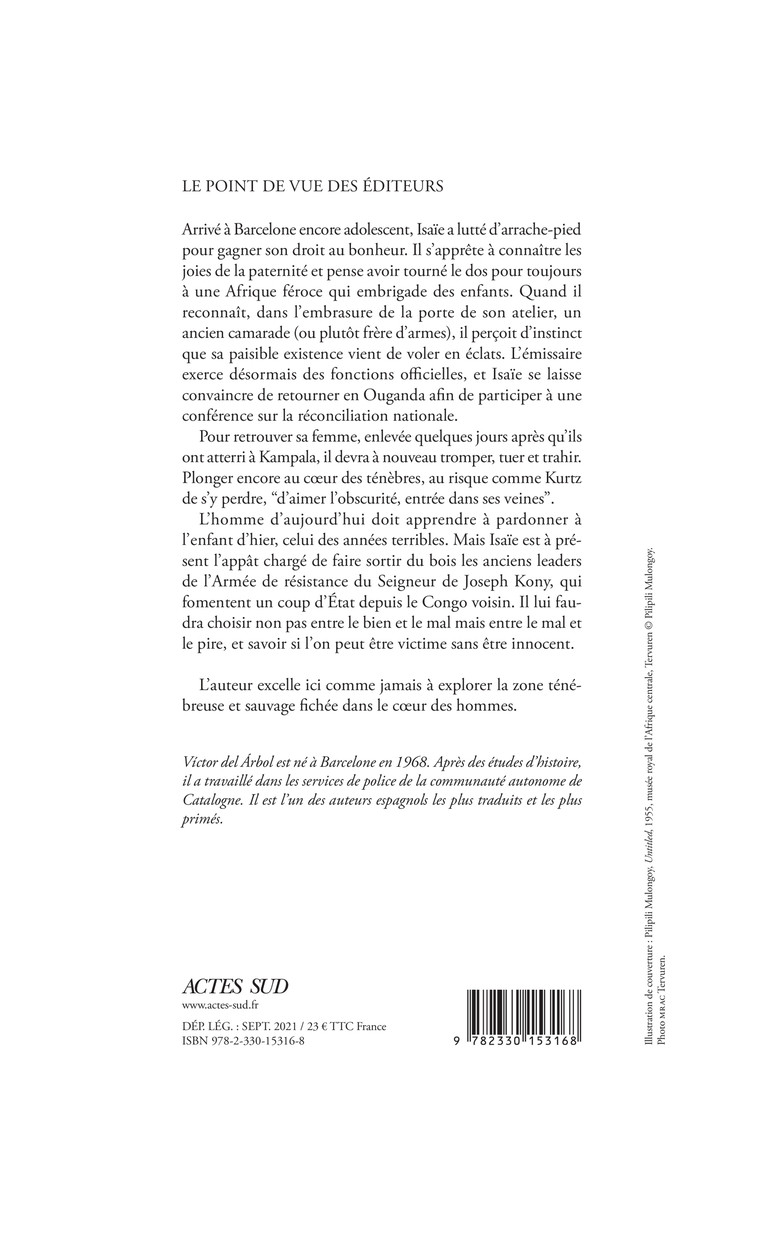 Avant les années terribles - Victor Del arbol - ACTES SUD