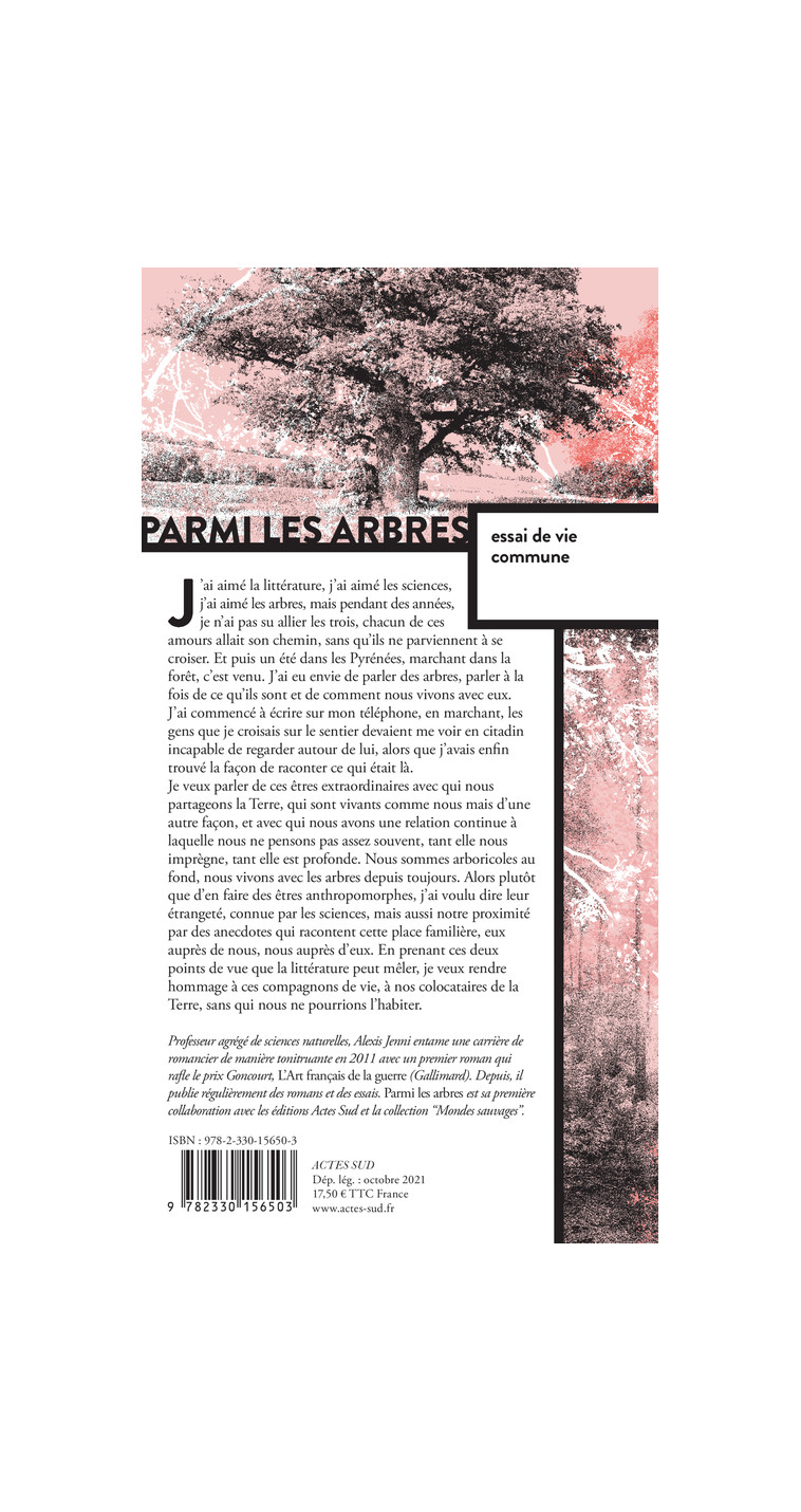 Parmi les arbres, essai de vie commune - Alexis Jenni - ACTES SUD