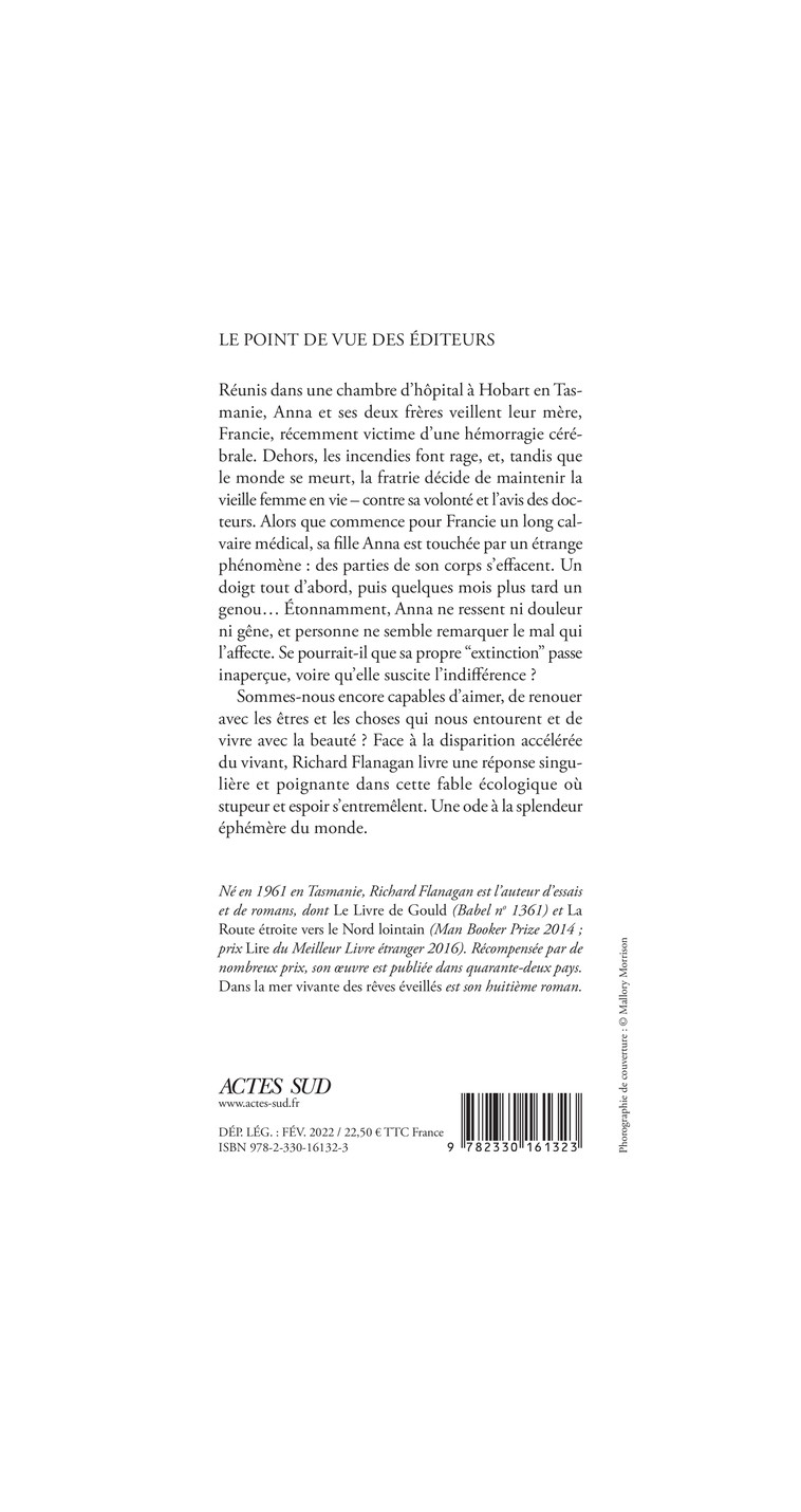 Dans la mer vivante des rêves éveillés - Richard Flanagan - ACTES SUD