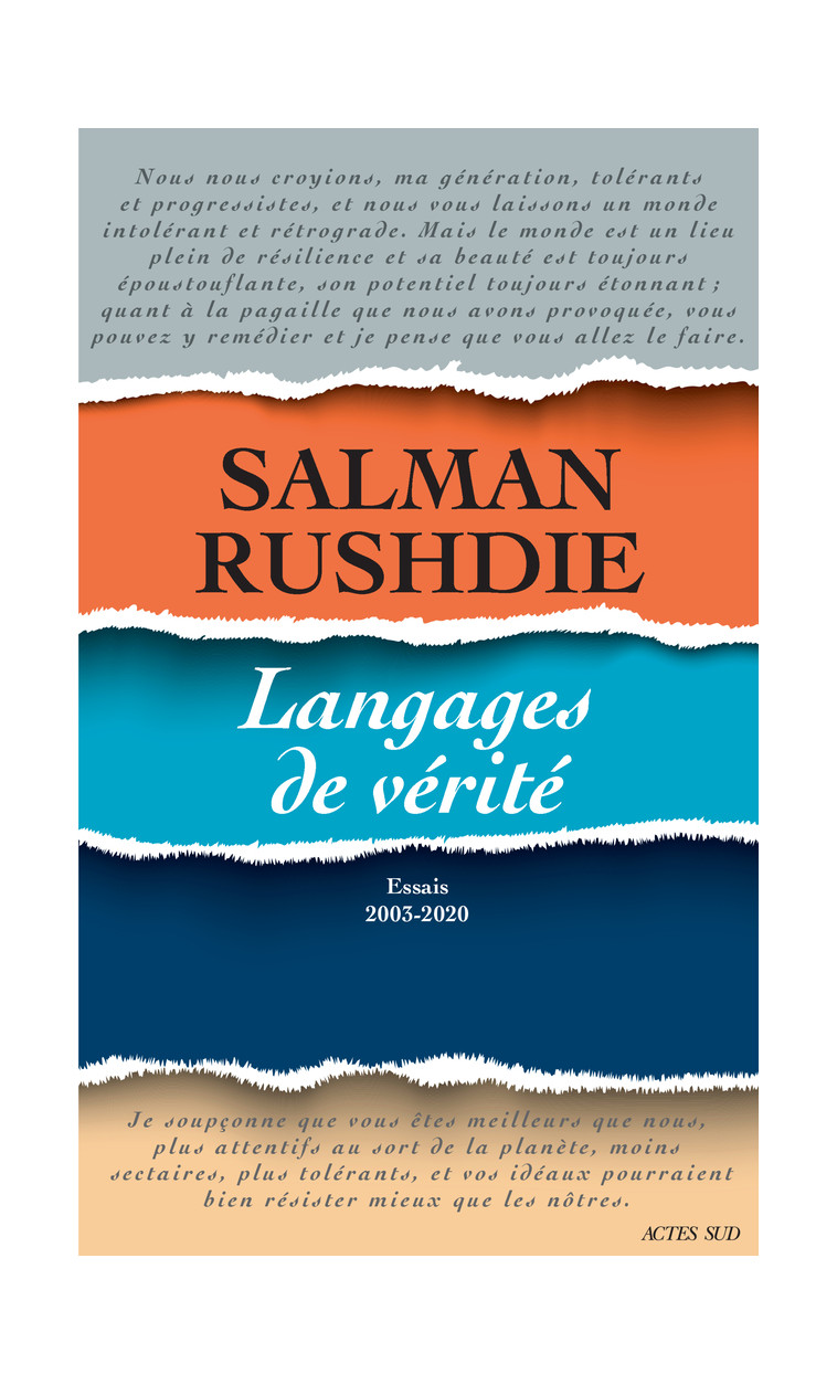 Langages de vérité - Salman Rushdie - ACTES SUD