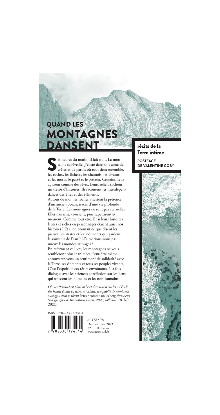 Quand les montagnes dansent - Olivier Remaud - ACTES SUD