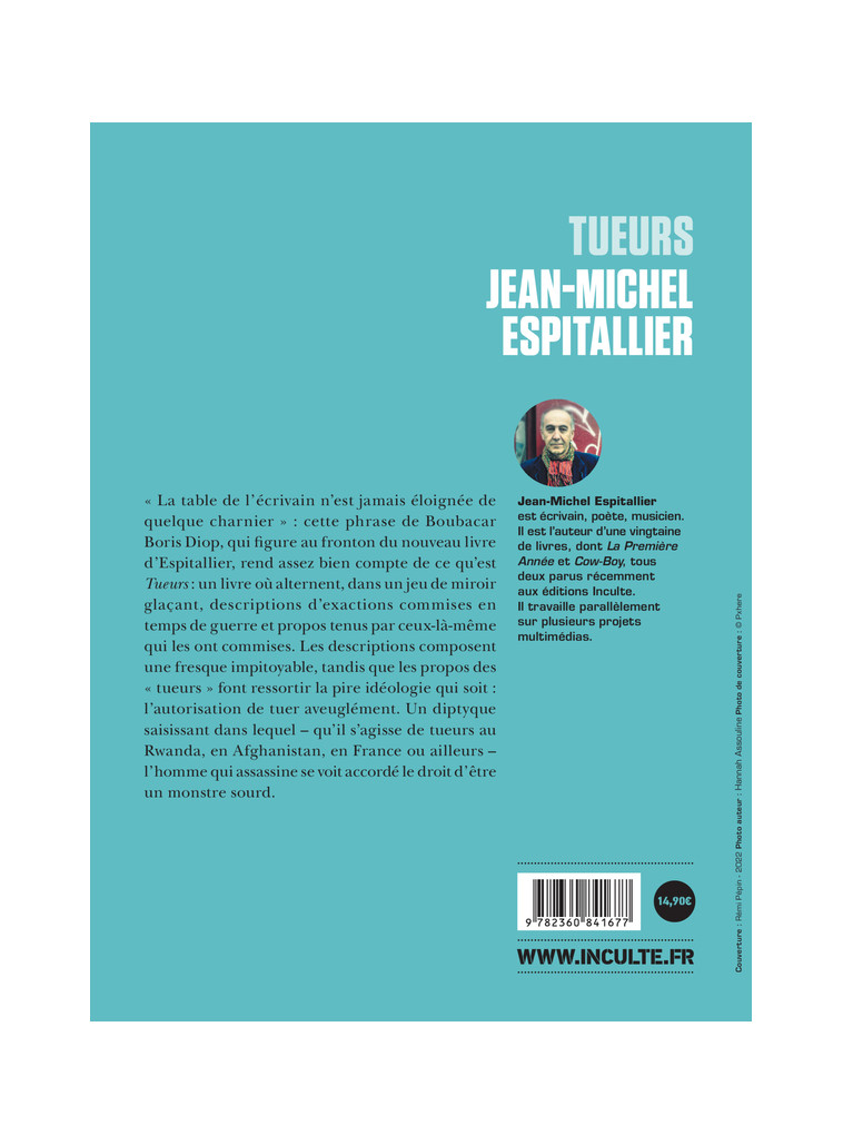 Tueurs - Jean-Michel Espitallier - INCULTEDERMARGE