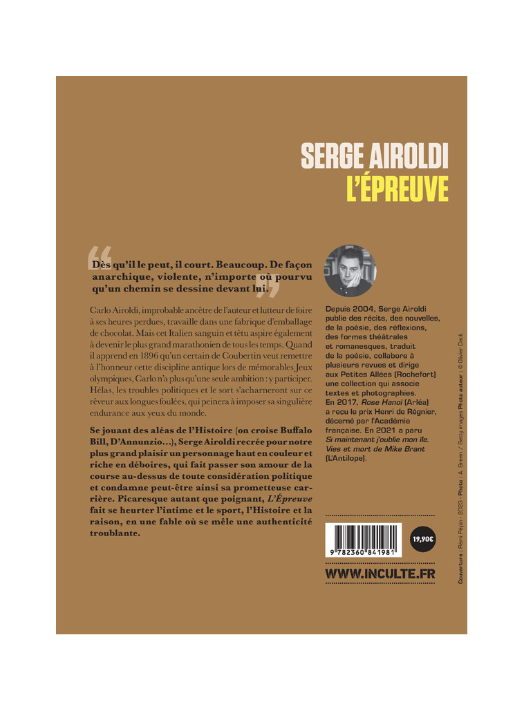 L'Epreuve - SERGE AIROLDI - INCULTEDERMARGE