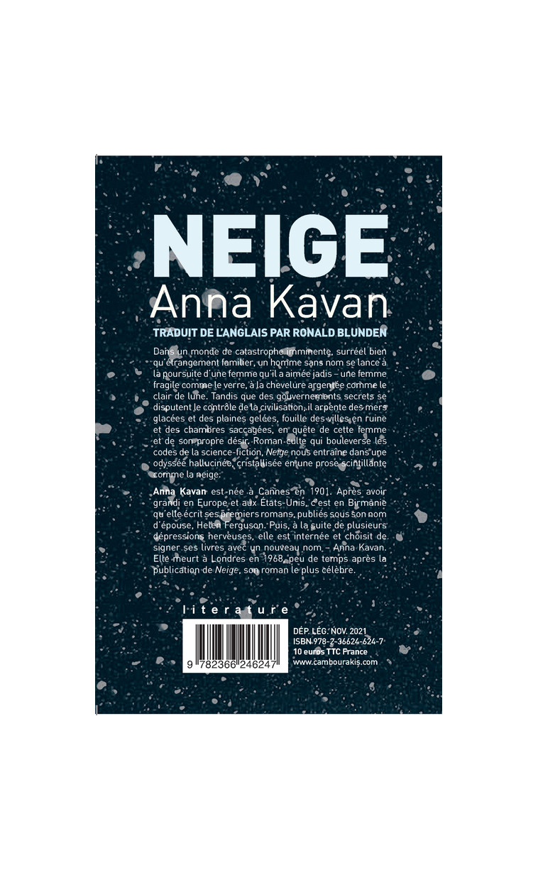 Neige - Anna Kavan - CAMBOURAKIS