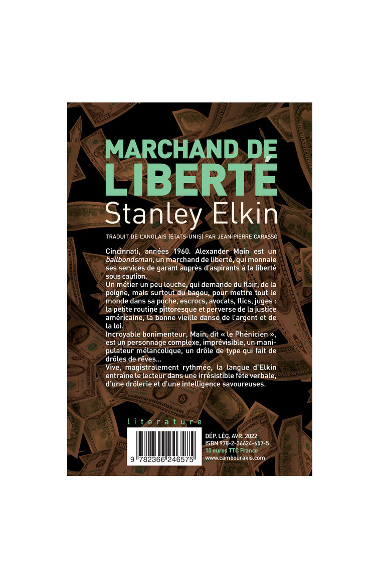 Marchand de liberté (poche) - Stanley Elkin - CAMBOURAKIS