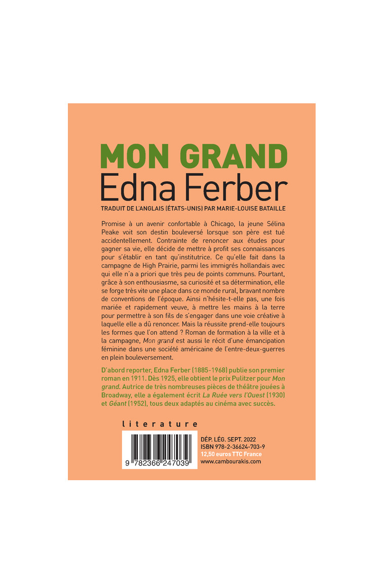 Mon grand - Edna Ferber - CAMBOURAKIS