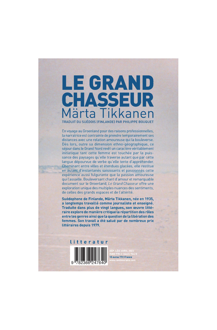 Le grand chasseur - Märta Tikkanen - CAMBOURAKIS