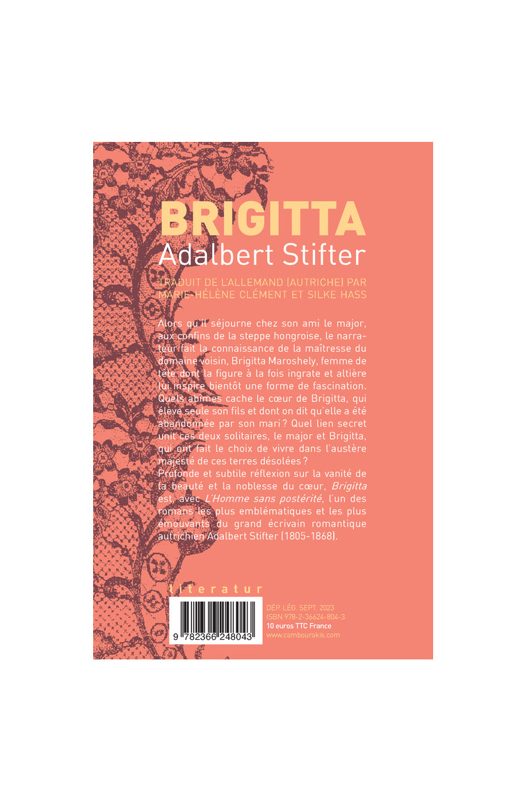 Brigitta (édition collector) - Adalbert Stifter - CAMBOURAKIS