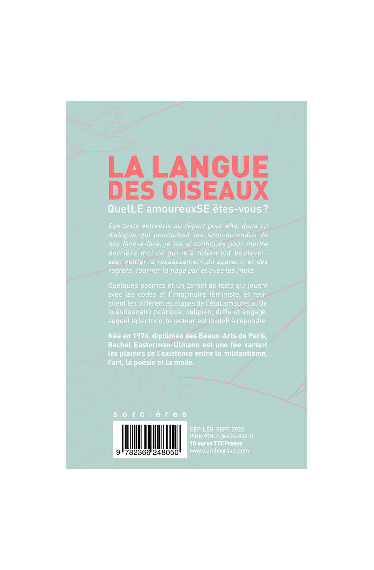 La Langue des oiseaux (poche) - Rachel Easterman-ulmann - CAMBOURAKIS