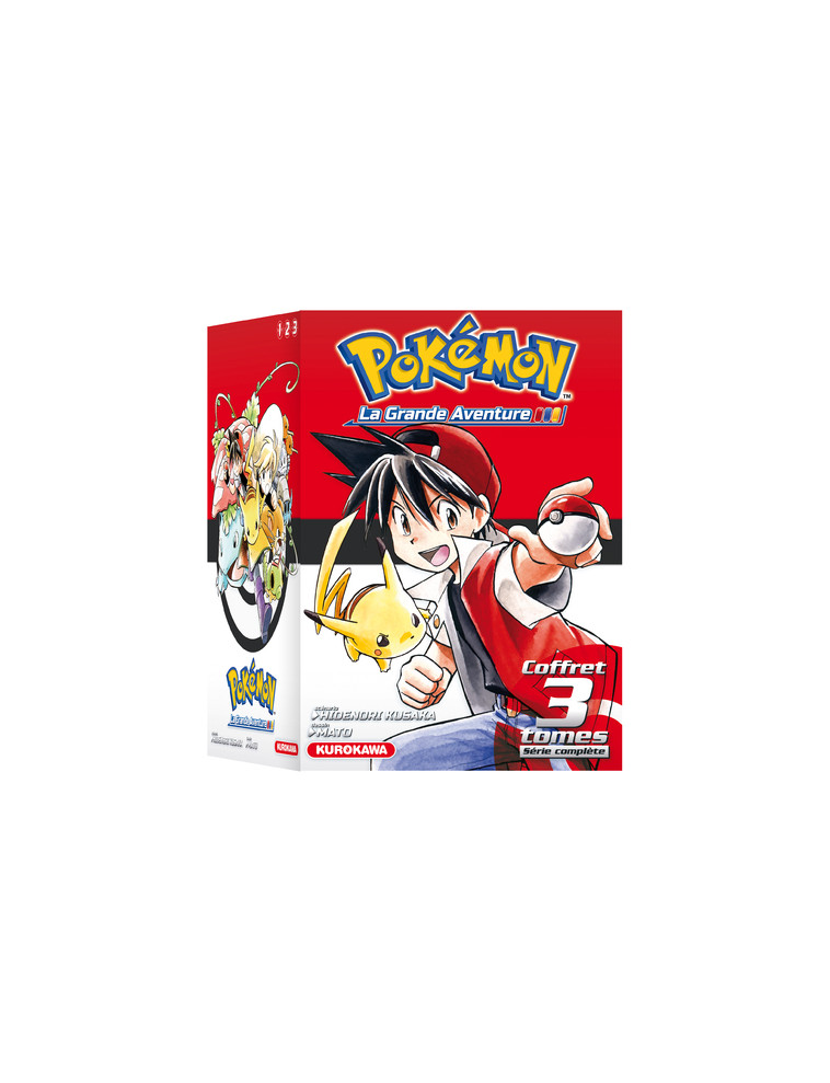 Coffret Pokémon La Grande Aventure (tomes 1-2-3 + Guide Pokémon) - Hidenori Kusaka - KUROKAWA