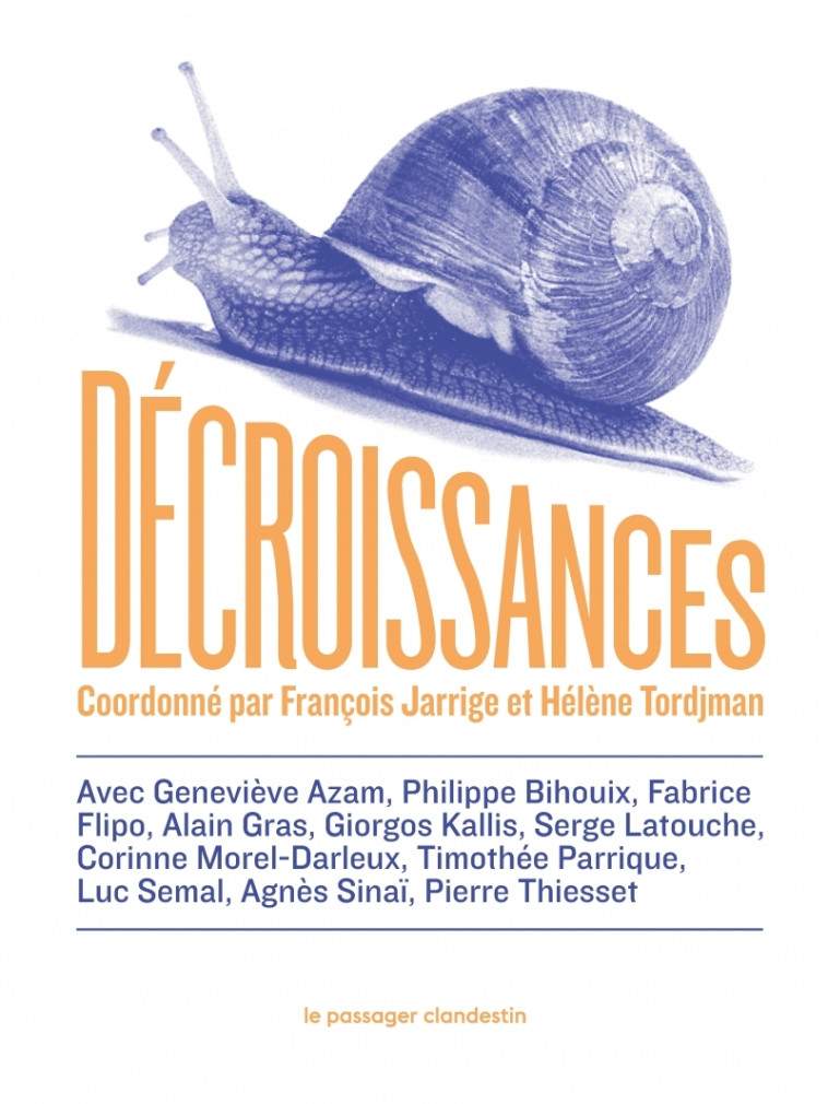 Décroissances - Regards croisés sur les urgences du temps - François Jarrige - CLANDESTIN