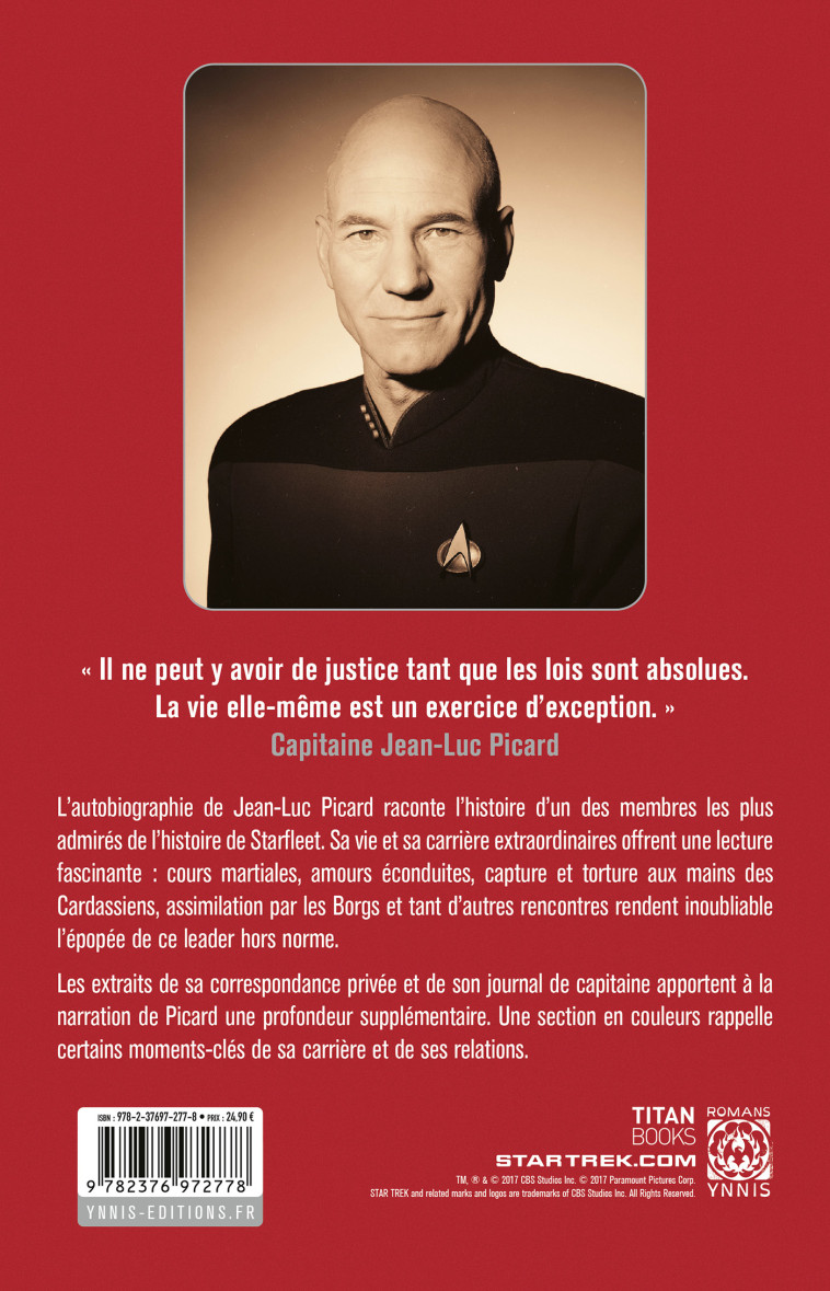 Star Trek : Autobiographie de Jean-Luc Picard - David A. Goodman - YNNIS