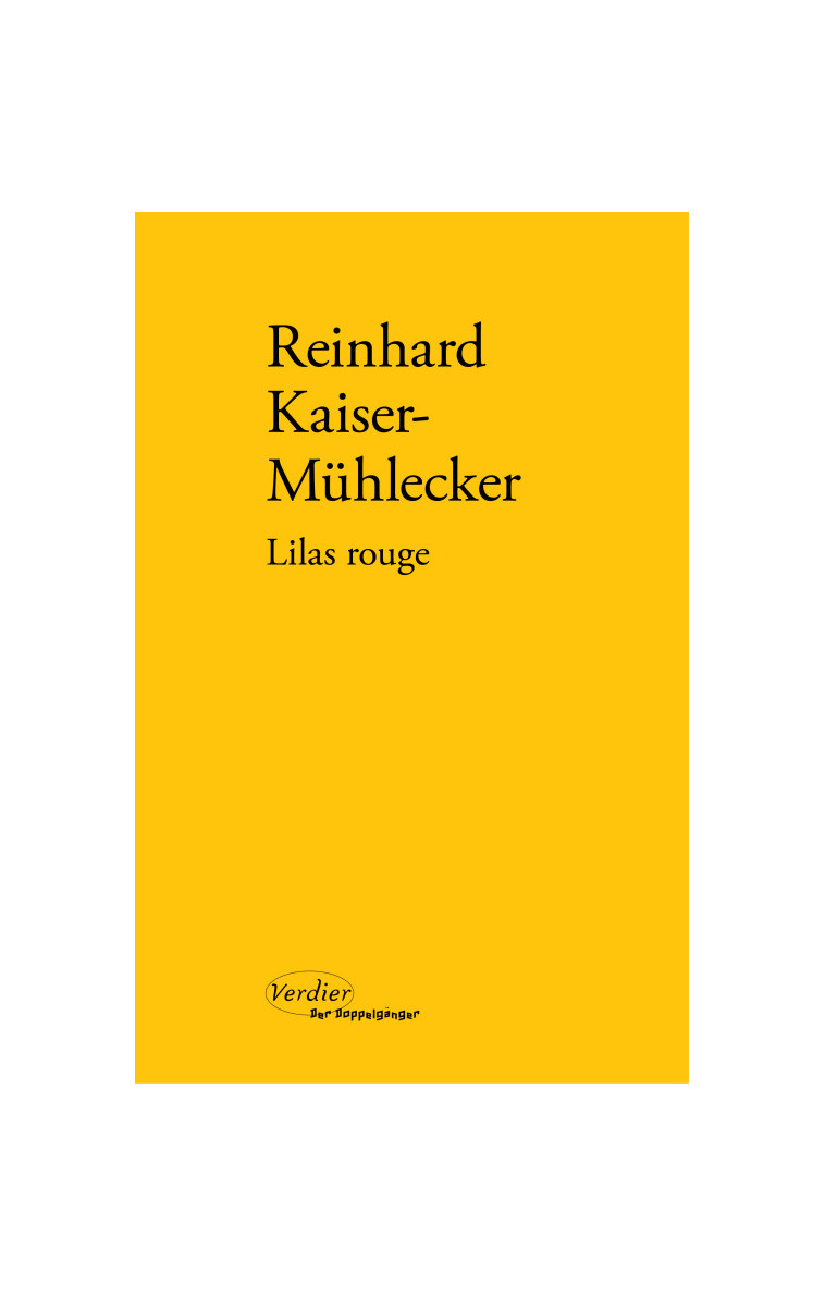 Lilas rouge - Reinhard Kaiser-Mühlecker - VERDIER