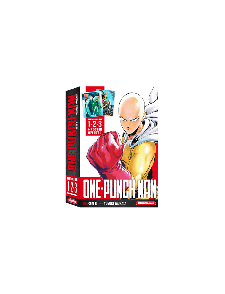 Coffret One-Punch Man - tomes 1 à 3 + poster - Yusuke Murata - KUROKAWA