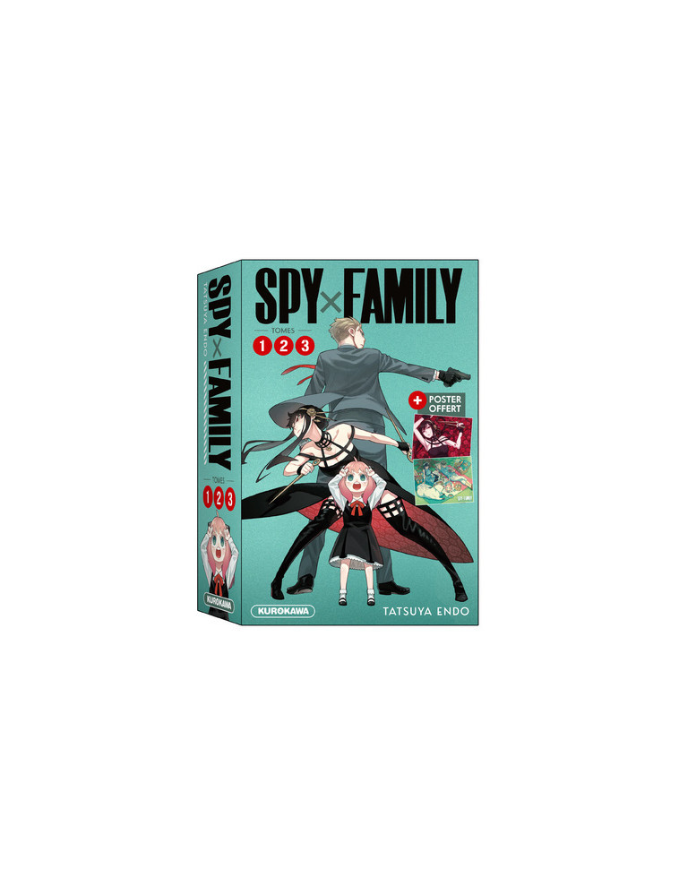 COFFRET - Spy x Family - tomes 1-2-3 + poster - Tatsuya Endo - KUROKAWA