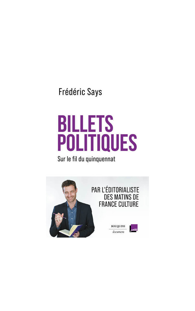 Billets politiques - Sur le fil du quinquennat - Frédéric Says - BOUQUINS