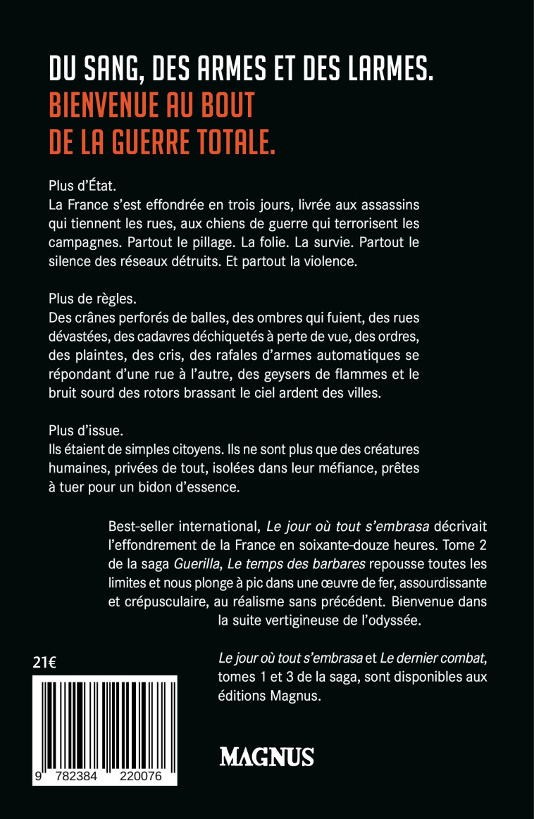 Guerilla 2  Le temps des barbares - Laurent Obertone - MAGNUS