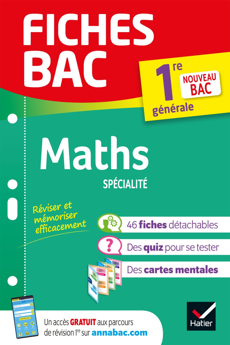 Fiches bac - Maths 1re générale (spécialité) - Michel Abadie - HATIER