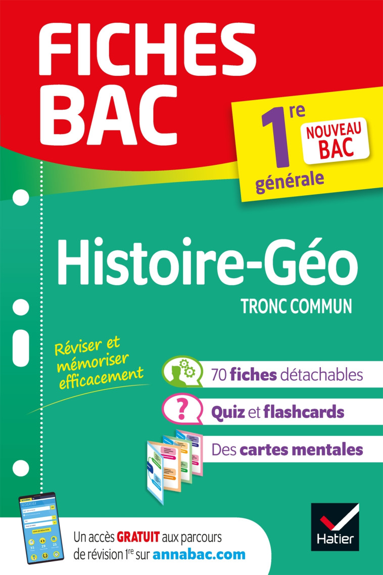 Fiches bac - Histoire-Géographie 1re générale - Christophe Clavel - HATIER