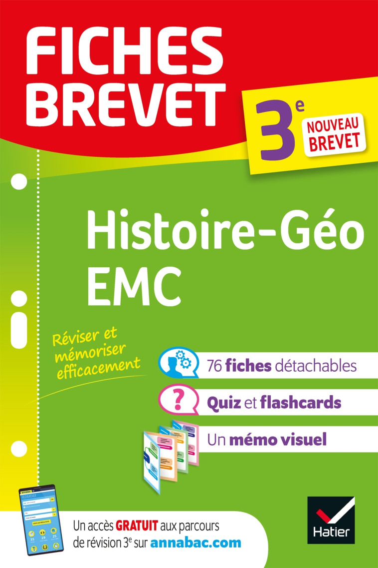 Fiches brevet Histoire-Géographie EMC 3e - Brevet 2023 - Florence Holstein - HATIER