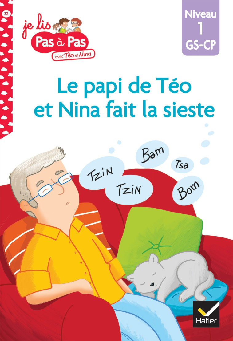 Téo et Nina GS-CP Niveau 1 - Le papi de Téo et Nina fait la sieste - Marie-Hélène Van Tilbeurgh - HATIER