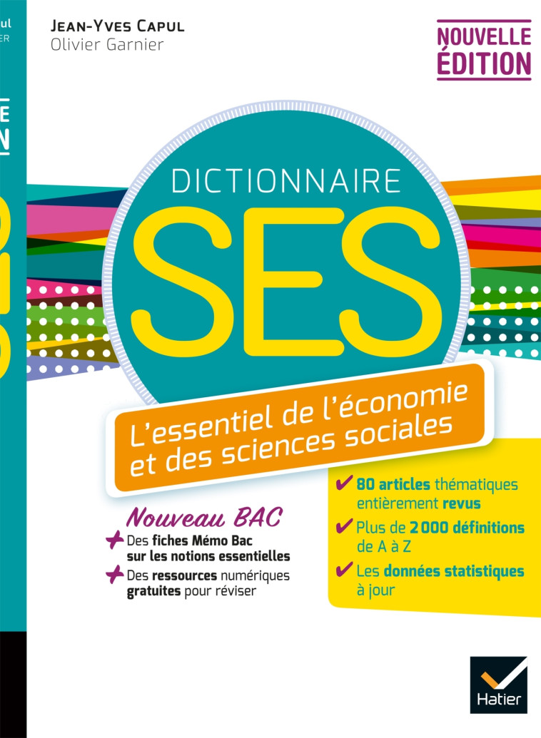 Dico SES - Dictionnaire d'économie et de sciences sociales - Ed. 2020 - Jean-Yves Capul - HATIER