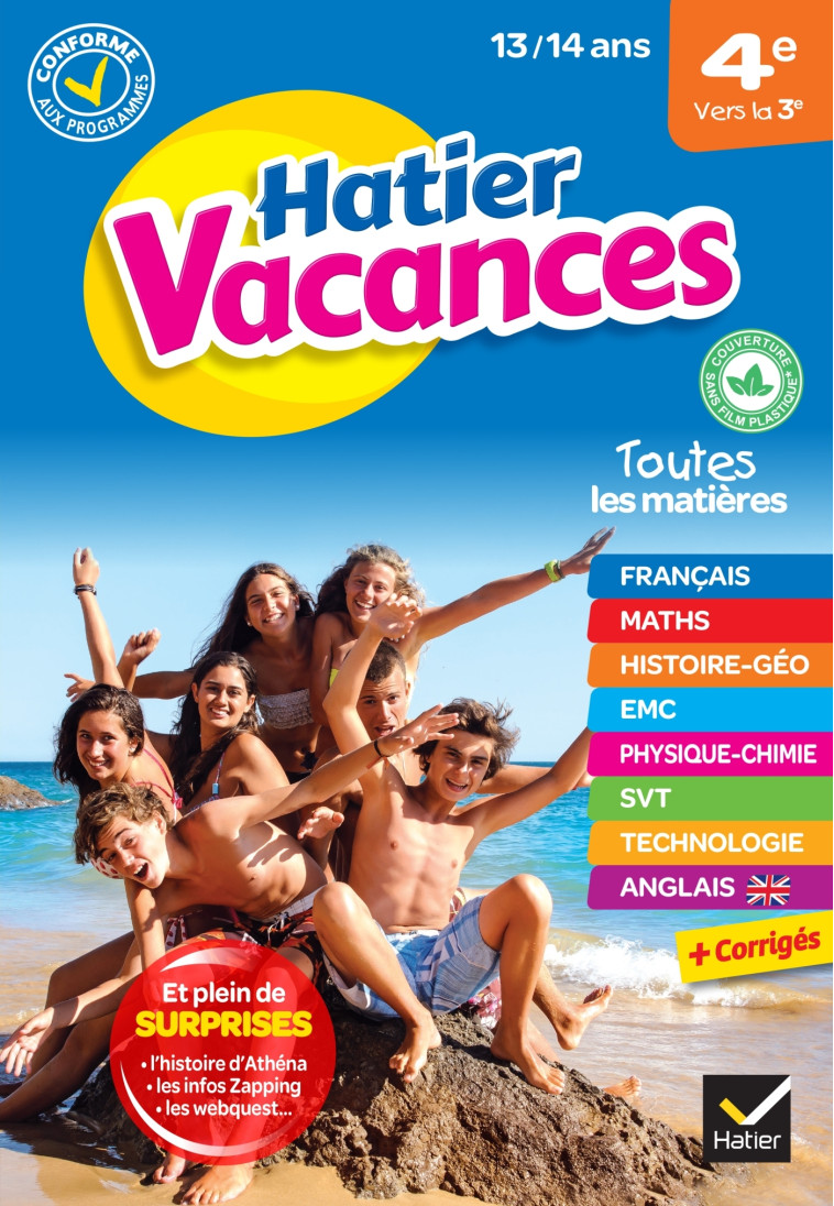 Cahier de vacances 2023 de la 4e vers la 3e -   - HATIER