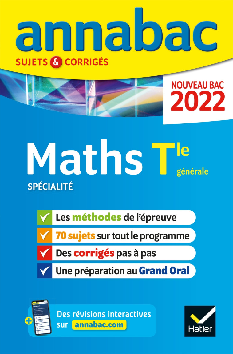 Annales du bac Annabac 2022 Maths Tle générale (spécialité) -   - HATIER